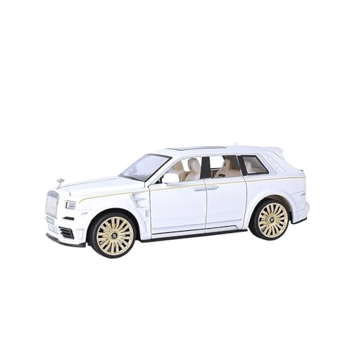 1:24 Für Rolls Royce Cullinan Black Badge Legierung Modellauto Spielzeug Sound Und Licht Auto Spielzeug Fahrzeug(White) von XIYUEYING