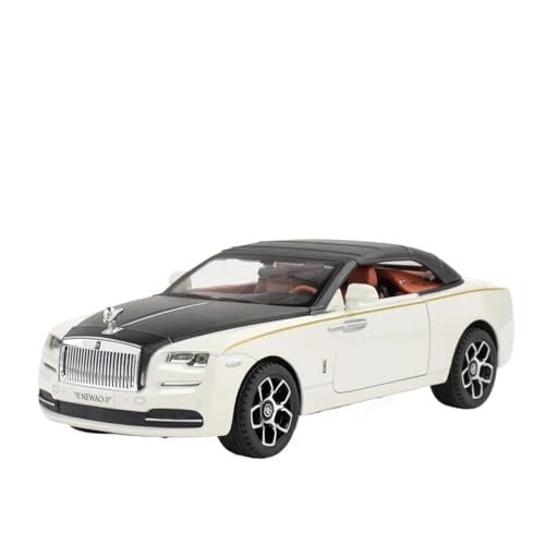 1:24 Für Rolls-Royce Dawn Cabrio Legierungsautomodell Sound Und Licht Sammlerstück Heimdekoration(White) von XIYUEYING