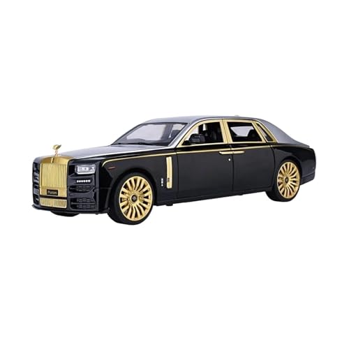 1:24 Für Rolls Royce Phantom Achte Generation Simulation Legierung Modellauto Sound Licht Zurückziehen Kinder Spielzeug(Black No Box) von XIYUEYING