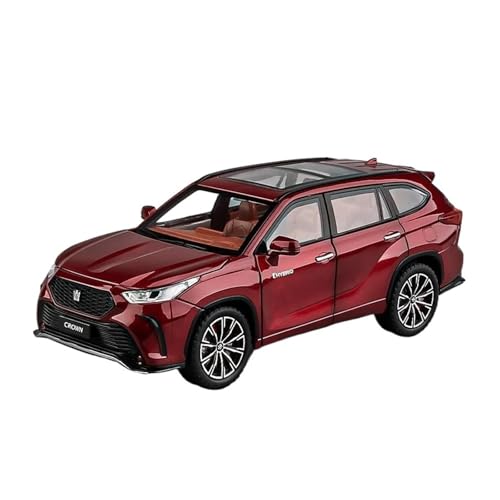 1:24 Für Toyota Crown Kluger Geländewagen Modellauto-Sammlung Simulationsauto Mit Sound Und Licht Für Jungen(Rot) von XIYUEYING