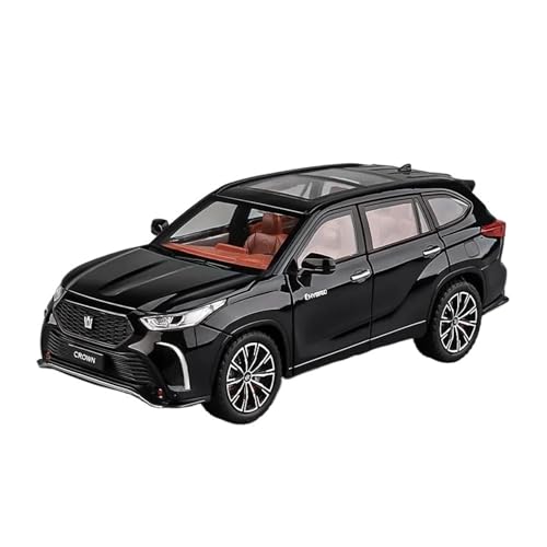 1:24 Für Toyota Crown Kluger Geländewagen Modellauto-Sammlung Simulationsauto Mit Sound Und Licht Für Jungen(Schwarz) von XIYUEYING