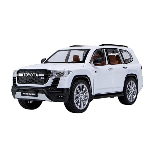 1:24 Für Toyota Land Cruiser GR Sport Legierung Spielzeugauto Modell Sound Und Licht Zurückziehen Sammlung Kind Spielzeug(White) von XIYUEYING