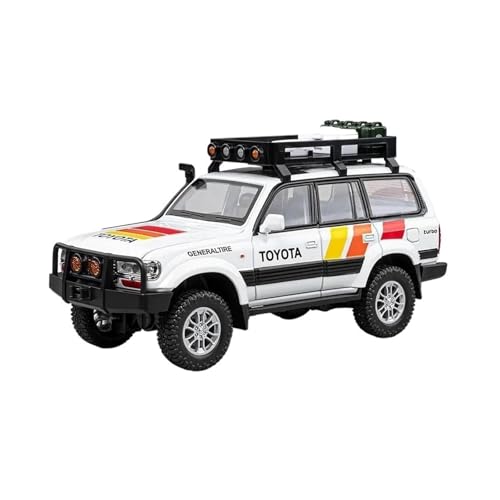 1:24 Für Toyota Land Cruiser LC80 Mit Sound-Licht-Simulationssammlung, Kinder-Jungen-Spielzeug, Legierungs-Automodell(White) von XIYUEYING