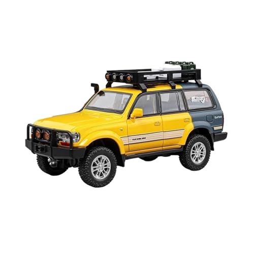 1:24 Für Toyota Land Cruiser LC80 Mit Sound-Licht-Simulationssammlung, Kinder-Jungen-Spielzeug, Legierungs-Automodell(Yellow) von XIYUEYING