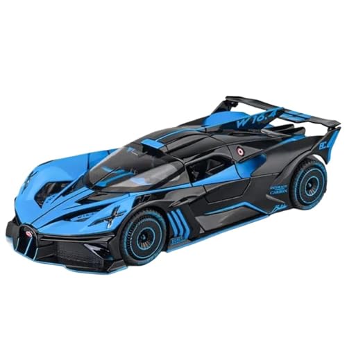 1:24 für Bugatti Bolide Legierung Sportwagen Modell Druckguss Metall Konzeptauto Modell mit Ton und Licht(A) von XIYUEYING