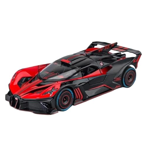 1:24 für Bugatti Bolide Legierung Sportwagen Modell Druckguss Metall Konzeptauto Modell mit Ton und Licht(B) von XIYUEYING