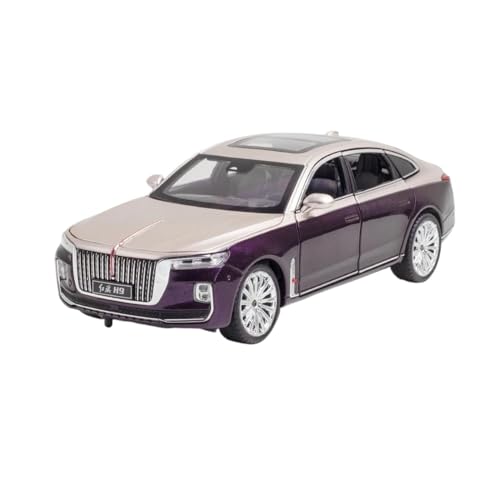 1:24 für HONGQI H9 Hohe Simulation Diecast Metall Legierung Modell Auto Sound Licht Zurückziehen Auto Modell(C) von XIYUEYING