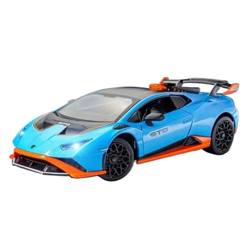 1:24 für Lamborghini Huracan STO Sportwagen Simulation Metall Modell Auto Sound Licht Zurückziehen Auto Modell(A) von XIYUEYING