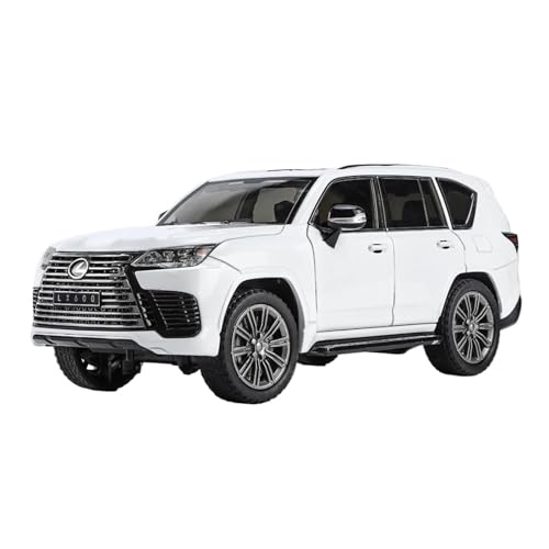1:24 für Lexus LX600 SUV Hohe Simulation Diecast Metall Modell Auto Sound Licht Zurückziehen Auto Modell(C) von XIYUEYING