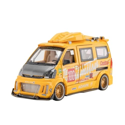 1:24 für WULING HONGGUANG Van Modifizierte Version Diecast Metall Modell Auto Sound Licht Zurückziehen Auto Modell(C) von XIYUEYING