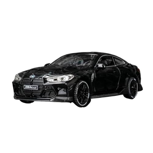 1:32 Für BMW M4 Coupe Legierung Druckguss Fahrzeuge Sportwagen Modell Sound Licht Simulation Sammlung Spielzeug(Schwarz) von XIYUEYING