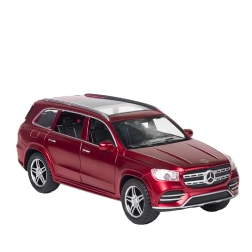 1:32 Für Benz GLS580 Mit Sound Und Licht Pullback Collective Home Decor Druckguss-Geländewagenmodell(Rot) von XIYUEYING