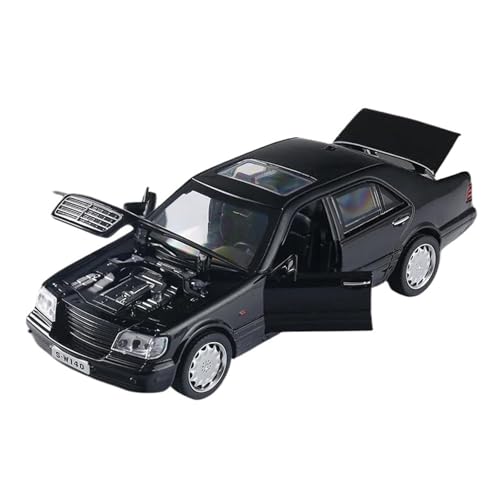 1:32 Für Benz W140 Klassische Simulation Kollektive Legierung Auto Modell Mit Sound Licht Pullback Junge Auto Spielzeug(Schwarz) von XIYUEYING