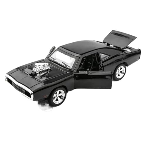 1:32 Für Dodge Charger Diecast Pullback Muscle Car Modell Mit Licht Sound Miniatur Kind Junge Weihnachten Spielzeug(Schwarz) von XIYUEYING
