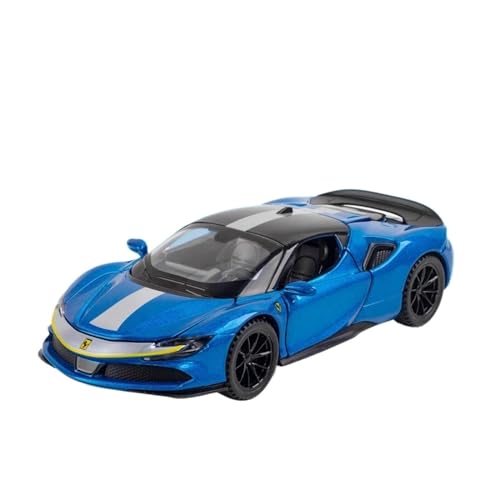 1:32 Für Ferrari SF90 Sportwagen Hohe Simulation Druckgussauto Metallmodellauto Fertiges Automodell(B) von XIYUEYING