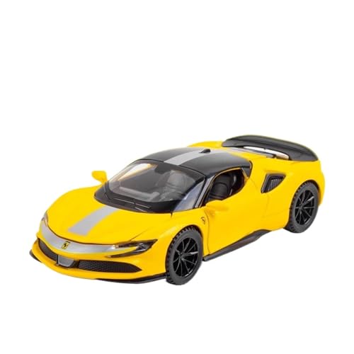 1:32 Für Ferrari SF90 Sportwagen Hohe Simulation Druckgussauto Metallmodellauto Fertiges Automodell(D) von XIYUEYING