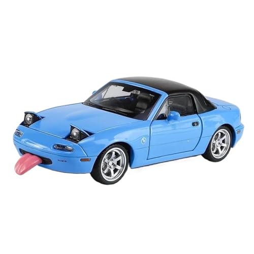 1:32 Für Mazda MX5 Cabrio Sportwagen Modell Legierung Simulation Sound Licht Kinder Jungen Fahrzeuge(Blau) von XIYUEYING