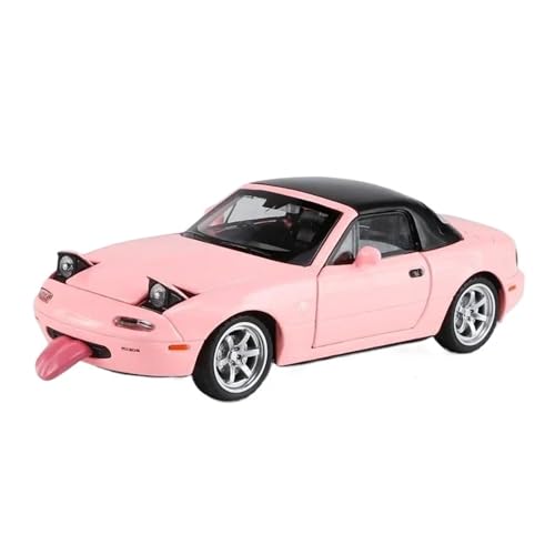 1:32 Für Mazda MX5 Cabrio Sportwagen Modell Legierung Simulation Sound Licht Kinder Jungen Fahrzeuge(Rosa) von XIYUEYING