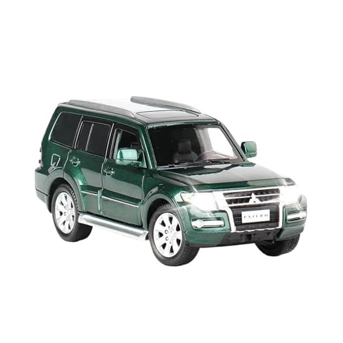 1:32 Für Mitsubishi Pajero SUV Legierung Automodell Druckguss & Spielzeugfahrzeuge Sammlung Sound Licht Simulation(Grün) von XIYUEYING