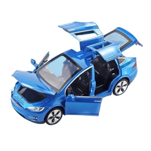1:32 Für Modell X Legierung Diecast Auto Spielzeug Für Kinder Zurückziehen Tür Öffnen Sammeln Spielzeug Auto Modell(Blau) von XIYUEYING