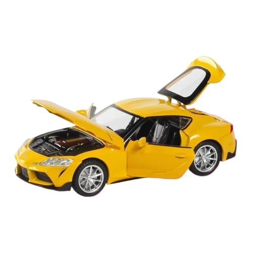 1:32 Für Toyota GR Supra Supercar Spielzeug Legierung Druckguss Auto Modell Miniatur Modell Spielzeug Für Kinder(Yellow) von XIYUEYING