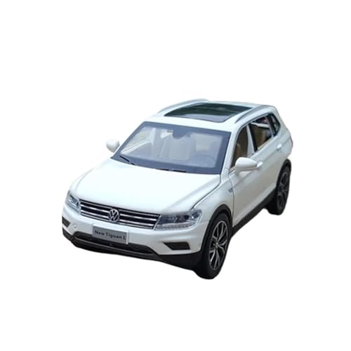 1:32 Für Volkswagens Tiguan L SUV Legierung Automodell Spielzeugfahrzeuge Simulation Sound Light Collection(White) von XIYUEYING