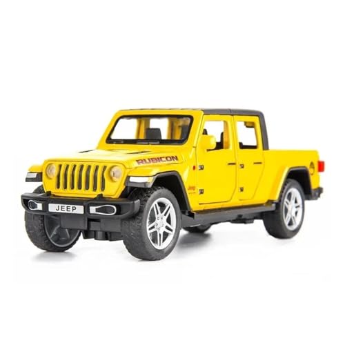 1:32 Jeep Rubicon Mit Sound Und Licht Für Kinder Und Jungen Spielzeug-Geländewagenmodell Simulation Sammelminiatur(Yellow) von XIYUEYING