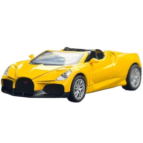 1:32 für Bugatti Mistral W16 Legierung Sportwagen Modell Metall Rennwagen Modell mit Ton und Licht(D) von XIYUEYING