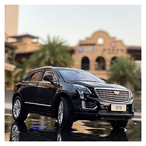 1:32 für Cadillac XT5 SUV Legierung Fahrzeugmodell Die-Cast Fertigmodell Auto Sound und Licht Spielzeugauto(Schwarz) von XIYUEYING