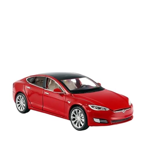 1:32 für Tesla Model S Hohe Simulation Diecast Metall Modell Auto Sound Licht Zurückziehen Auto Modell(A) von XIYUEYING
