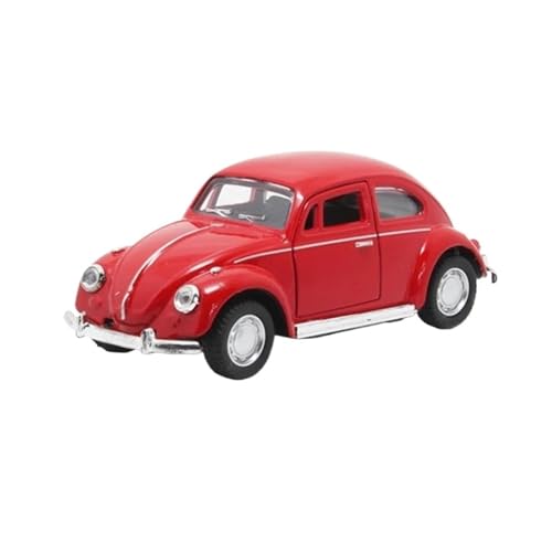 1:36 Für Käfer Retro Oldtimer Legierung Diecast Auto Modell Kinder Spielzeug Miniatur Spielt Fahrzeuge(Rot) von XIYUEYING