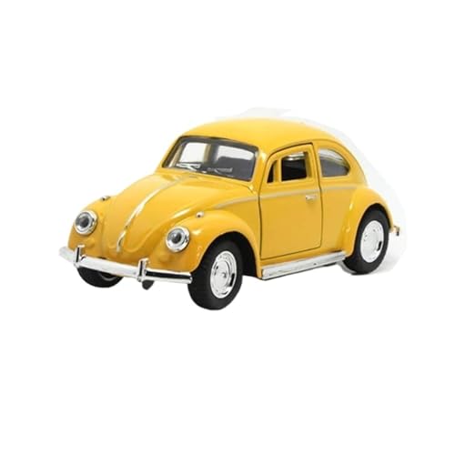 1:36 Für Käfer Retro Oldtimer Legierung Diecast Auto Modell Kinder Spielzeug Miniatur Spielt Fahrzeuge(Yellow) von XIYUEYING