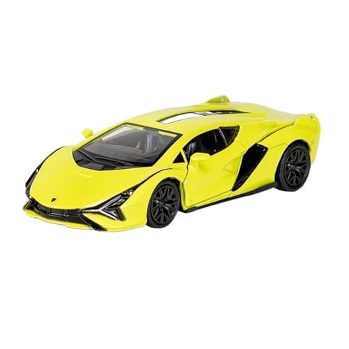 1:36 Für Lamborghini Sian Collection Miniatur-Voiture-Legierung Diecast-Supercar-Modell Jungen-Geburtstagsspielzeug(Yellow) von XIYUEYING