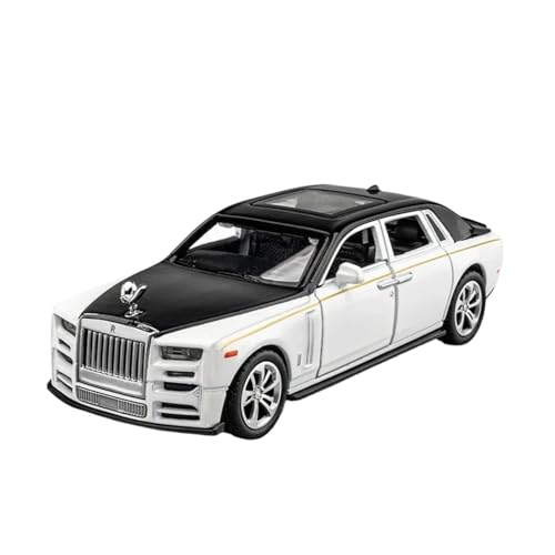 1:36 Für Rolls Royce Phantom Automodell Legierung Druckguss Simulation Spielzeug Mit Sound Licht 2 Türen Geöffnet Spielzeug(White) von XIYUEYING