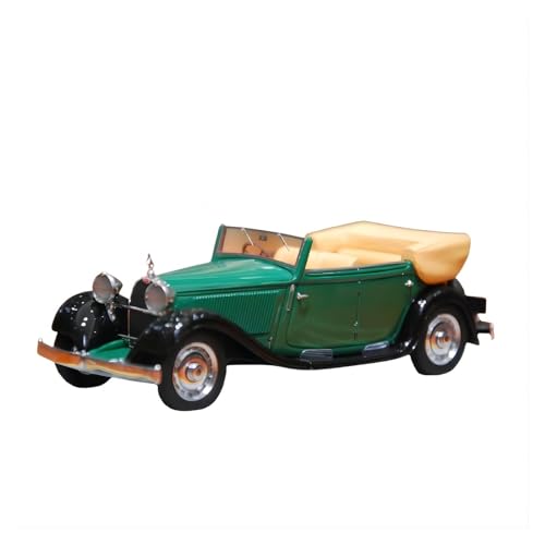 1:43 Für Bugatti T46 1929 Oldtimer-Harz-Automodell Metall-Mini-Fahrzeug-Ornament-Dekoration(Green-B) von XIYUEYING