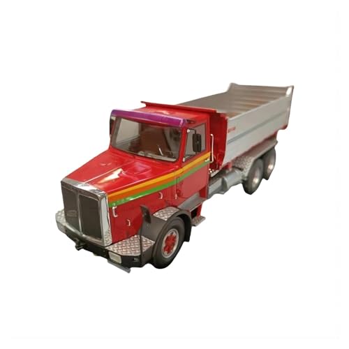 1:43 Für FBW 80N Kipper Version Christen Transporter Limited Edition Metallmodell Ornament Spielzeug Geschenk(Rot) von XIYUEYING