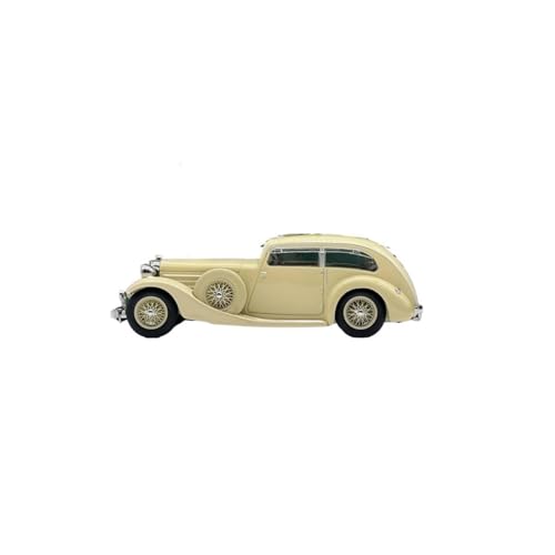 1:43 Für Jaguar SS1 Airline Klassisches Legierungsautomodell Sammlerstücke Nostalgische Ornamente Fans Hobbyspielzeug(Beige) von XIYUEYING