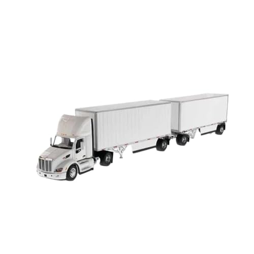 1:50 Für LKW 579 EINACHSE MIT 2 Wabash-Skelettanhängermodell Legierungsautomodell Metallfahrzeugspielzeug von XIYUEYING