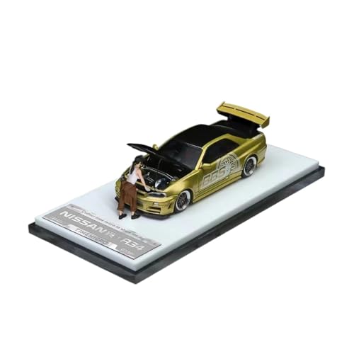 1:64 Für Nissan GTR R34 Open Cover Limited Edition Legierung Auto Modell Metall Mini Auto Desktop Ornamente von XIYUEYING