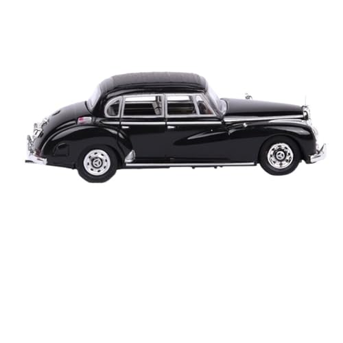 1:87 Für Mercedes Benz Typ 300c 1955 Limousine Klassisches Kunstharz-Automodell Sammlerdekoration(Schwarz) von XIYUEYING