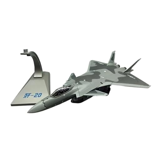 Fertige Modelle 1/100 Chinesische Luftwaffe J-20 Fiery Tooth Fighter Statische Legierung Anhänger Sammlerstück Flugzeuge von XIYUEYING