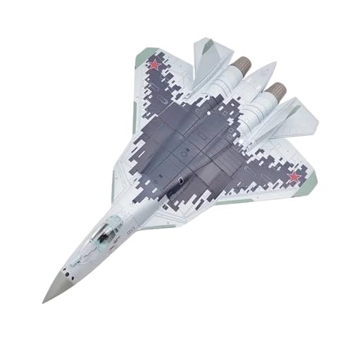 Fertige Modelle Russisches SU-57-Kampfflugzeug Im Maßstab 1/100, Legierungsmodell, Statische Spielzeugsammlung Flugzeuge von XIYUEYING