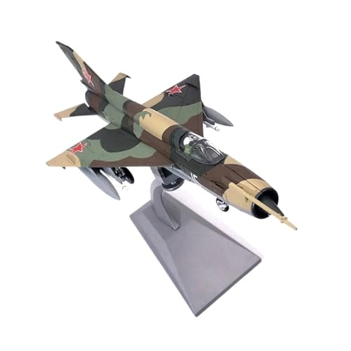 Fertige Modelle Sowjetische Luftwaffe, Maßstab 1:72, Kampfflugzeugmodell MiG-21, Statisches Ornament Flugzeuge von XIYUEYING