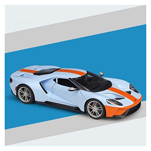 Für 2017 Ford Gt Hardcover Gulf Alloy Retro Car Model Classic Car Model Collectibles 1 18(3) von XIYUEYING