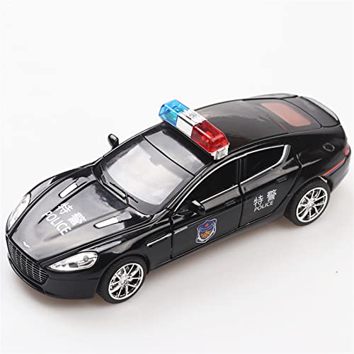 Für Aston Martin Polizei Metall Spielzeug Legierung Superminiaturmodell Kinderspielzeugauto 1:32(Taglia unica) von XIYUEYING