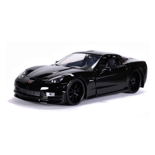 Für Chevrolet Corvette Z06 Supercar Legierung Auto Diecast Spielzeugauto Auto Modell Spielzeug 1 24(Schwarz) von XIYUEYING