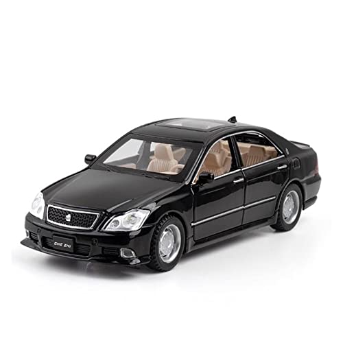 Für Classic Toyota Crown Hochsimulationsautomodell Pull Back Car Kinderspielzeugmodell 1 32(Schwarz) von XIYUEYING
