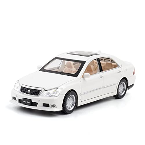 Für Classic Toyota Crown Hochsimulationsautomodell Pull Back Car Kinderspielzeugmodell 1 32(White) von XIYUEYING
