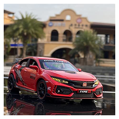Für Honda Civic Type-R Druckguss-Metall-Sportwagenmodell Sound- und Lichtsammlungsgeschenk 1 32(6) von XIYUEYING
