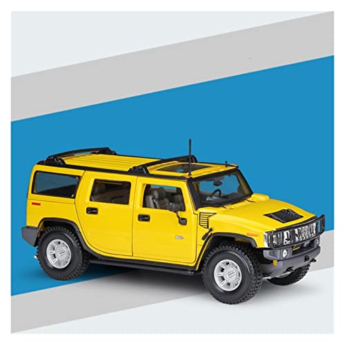 Für Hummer 2003 H2 SUV Metalldruckguss Muscle Car Modell Sammlerstücke Dekor Geschenk 1 18(Yellow) von XIYUEYING